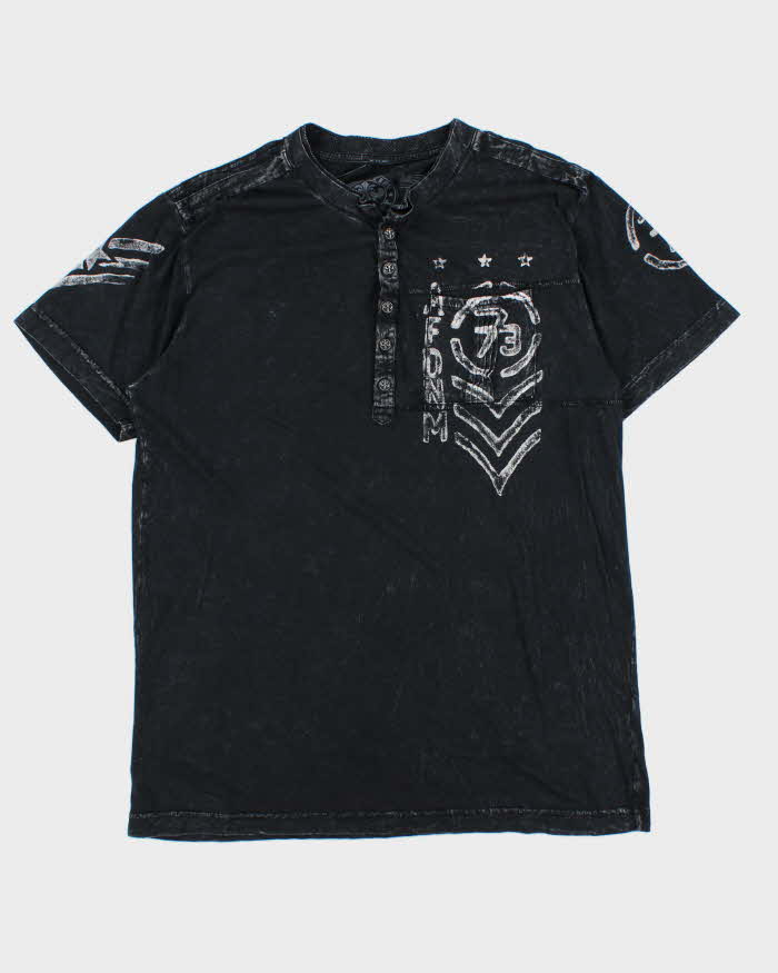 Vintage Y2K 00s Affliction Live Fast Henley T-Shirt - XL