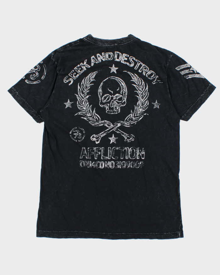 Vintage Y2K 00s Affliction Live Fast Henley T-Shirt - XL
