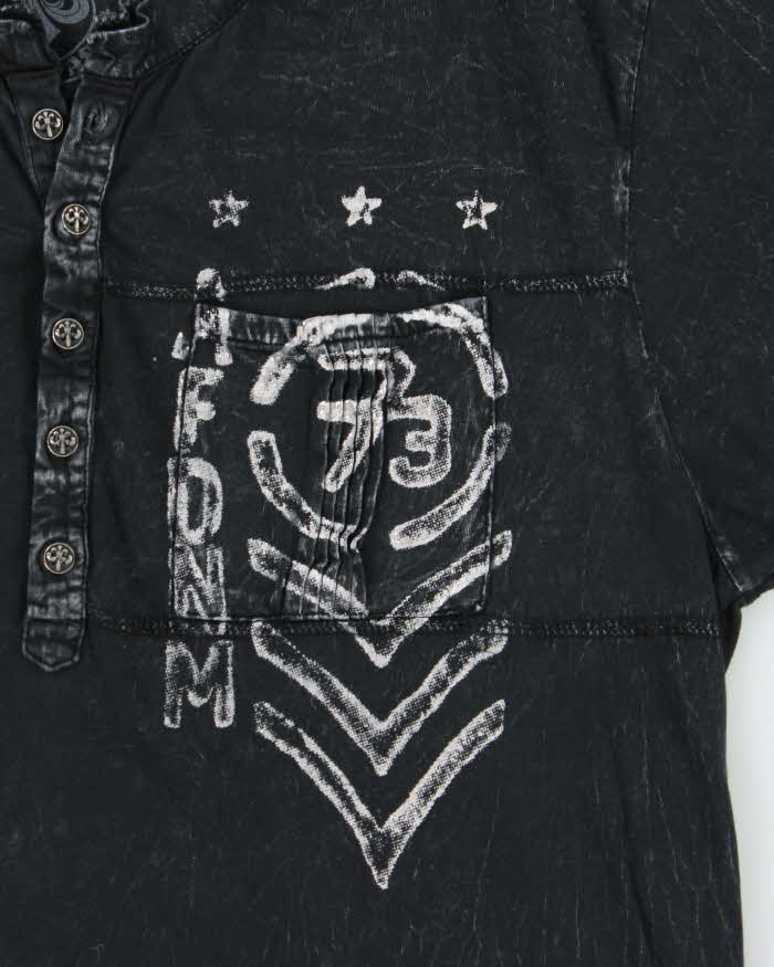 Vintage Y2K 00s Affliction Live Fast Henley T-Shirt - XL