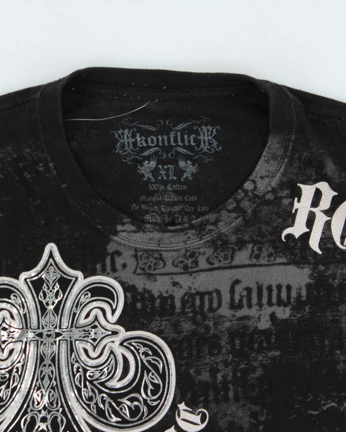 Vintage Y2K 00s Konflic Gothic T-Shirt - XL