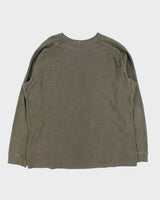 Vintage Arc'teryx Khaki Long Sleeve Henley T-Shirt - XL
