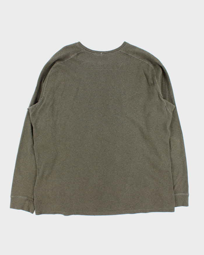 Vintage Arc'teryx Khaki Long Sleeve Henley T-Shirt - XL