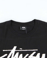 Stussy Spell Out Cracked Print Long Sleeve T-Shirt - M