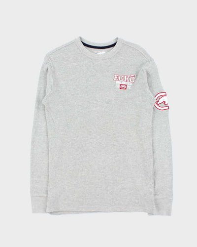 Vintage Y2K 00s Ecko UNLTD Waffle Knit Long Sleeve T-Shirt - M