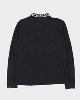 Vintage True Religion Jacquard Long Sleeve Polo Shirt - XL