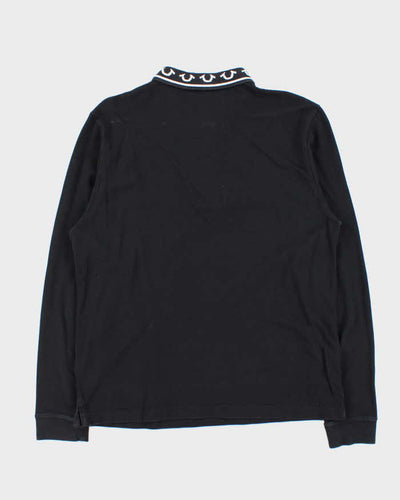 Vintage True Religion Jacquard Long Sleeve Polo Shirt - XL