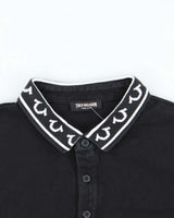 Vintage True Religion Jacquard Long Sleeve Polo Shirt - XL