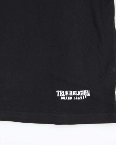 Vintage True Religion Jacquard Long Sleeve Polo Shirt - XL