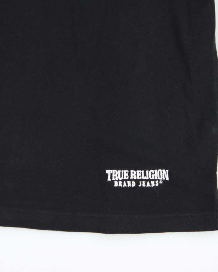 Vintage True Religion Jacquard Long Sleeve Polo Shirt - XL