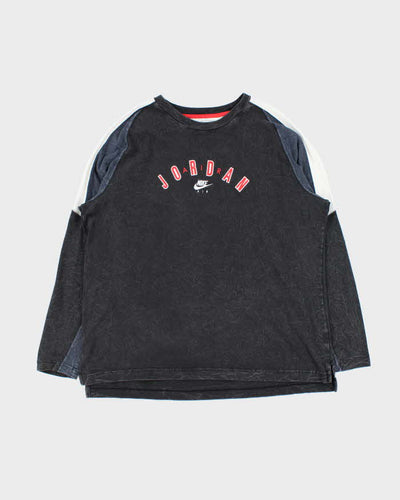 Vintage Nike Air Jordan Cement Spell Out Long Sleeve T-Shirt - XXL