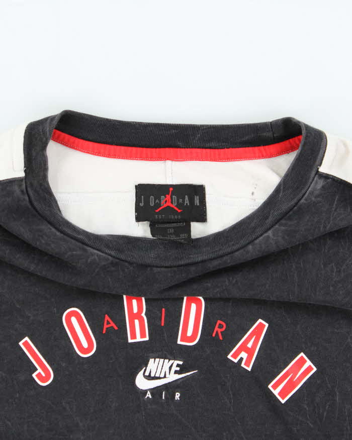 Vintage Nike Air Jordan Cement Spell Out Long Sleeve T-Shirt - XXL