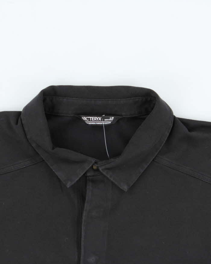 Arc'teryx Black Captive Long Sleeve Polo Shirt - L