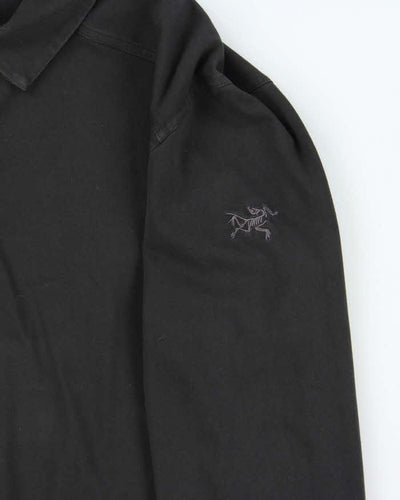 Arc'teryx Black Captive Long Sleeve Polo Shirt - L