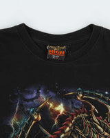 Vintage 90s Dragon Graphic Black Crewneck T-Shirt - XL