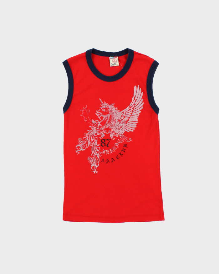 Vintage Y2K 00s Graphic Fitted Vest - S