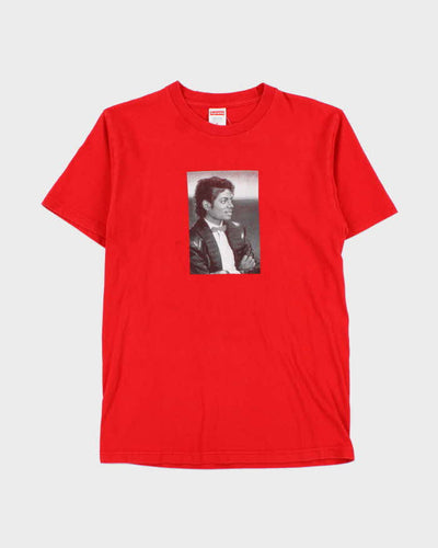 SS2017 Supreme Micheal Jackson Red Crewneck T-Shirt - M