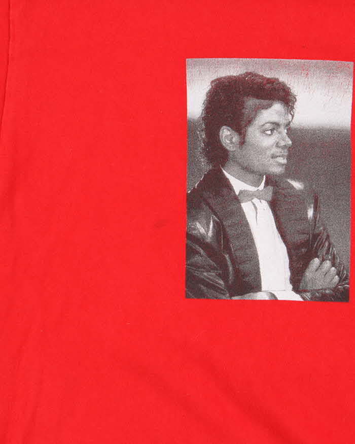 SS2017 Supreme Micheal Jackson Red Crewneck T-Shirt - M