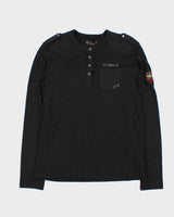 Vintage Y2K 00s G By Guess Military Style Long Sleeve Henley T-Shirt - L