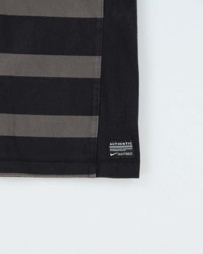 Vintage 00s Nike Toulouse RFC Striped Rugby Shirt - M