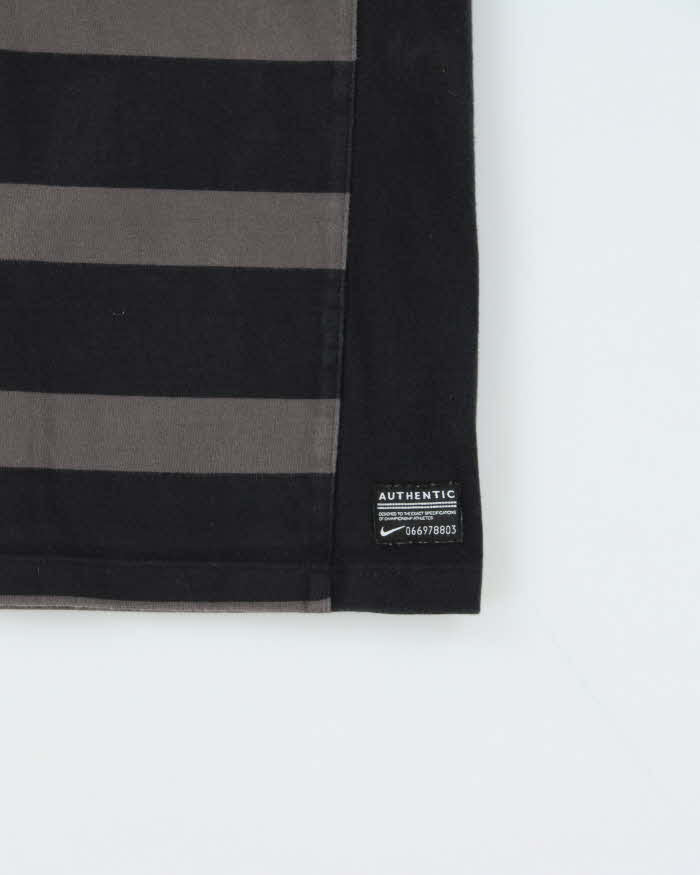 Vintage 00s Nike Toulouse RFC Striped Rugby Shirt - M