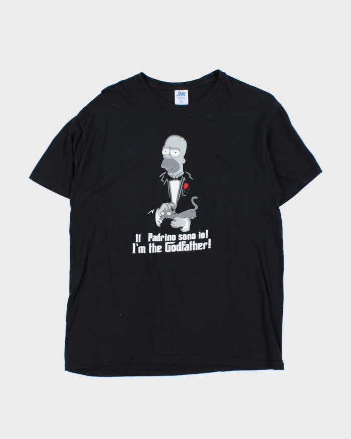 Vintage 1990s Spanish Simpsons Homer Godfather T-Shirt - L