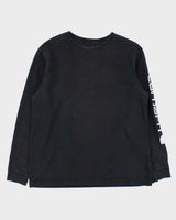 Vintage Carhartt Sleeve Logo Navy Long Sleeve T-Shirt - M