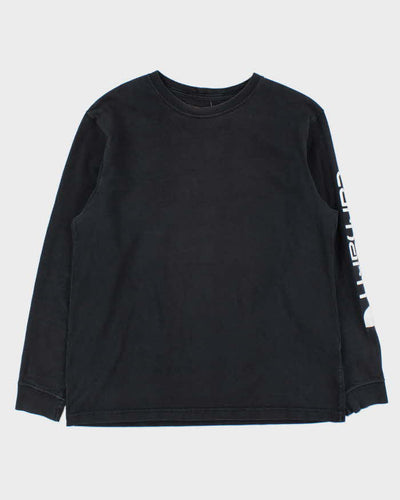 Vintage Carhartt Sleeve Logo Navy Long Sleeve T-Shirt - M