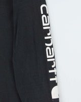 Vintage Carhartt Sleeve Logo Navy Long Sleeve T-Shirt - M