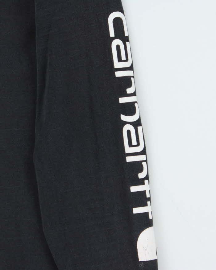 Vintage Carhartt Sleeve Logo Navy Long Sleeve T-Shirt - M