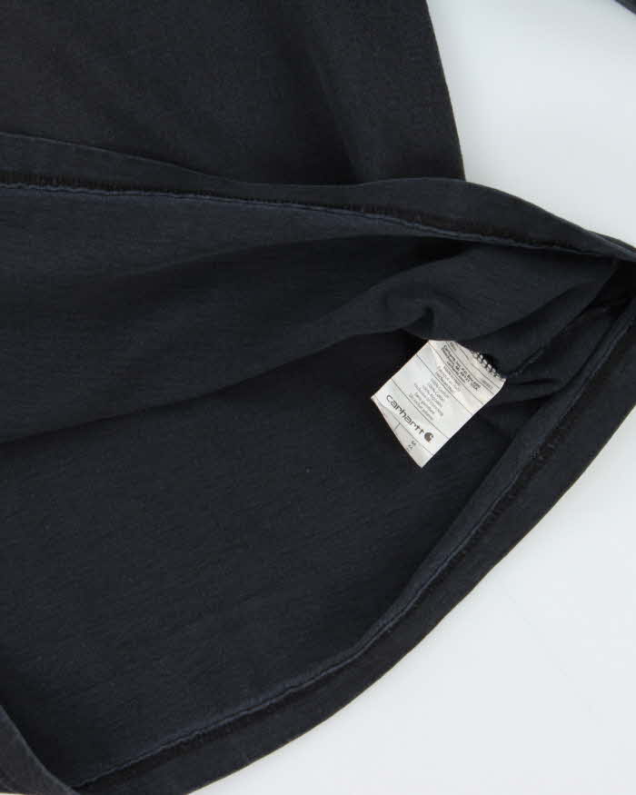 Vintage Carhartt Sleeve Logo Navy Long Sleeve T-Shirt - M