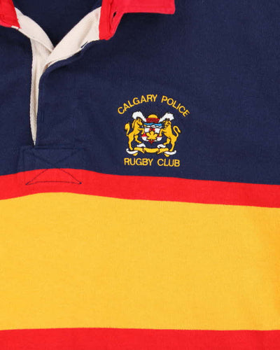 Vintage 1990s Barbarian Rugby Wear Calgary Police RC Rugby Shirt - XL