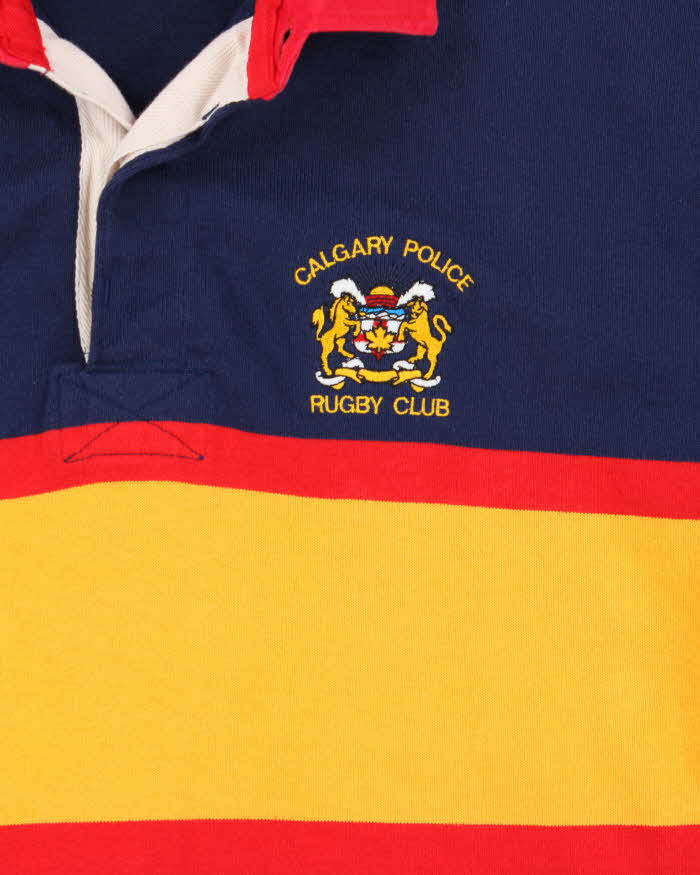 Vintage 1990s Barbarian Rugby Wear Calgary Police RC Rugby Shirt - XL