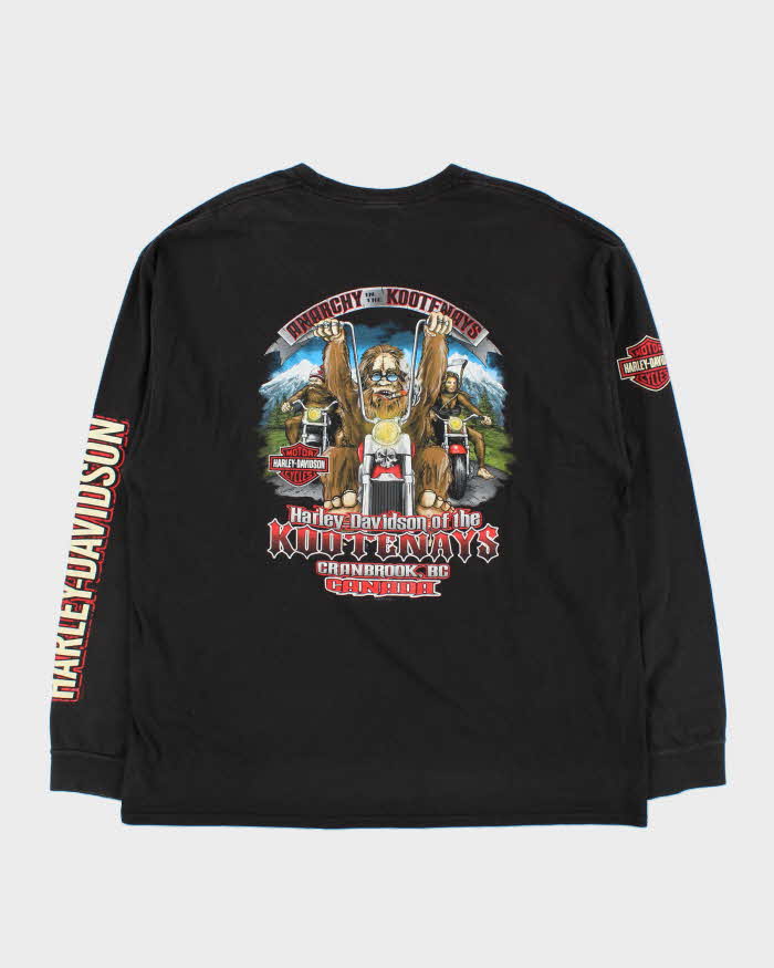 Vintage Harley Davidson Kootenays Canada Long Sleeve T-Shirt - XXL