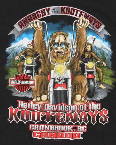 Vintage Harley Davidson Kootenays Canada Long Sleeve T-Shirt - XXL