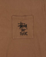 Vintage Brown Stussy Top Form Embroidered Pocket Long Sleeve T-Shirt - L