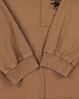 Vintage Brown Stussy Top Form Embroidered Pocket Long Sleeve T-Shirt - L