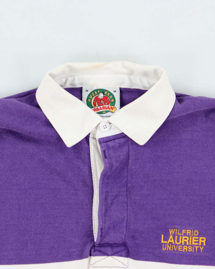 Vintage 1990s Barbarian Rugby Wear Purple Rugby Shirt - M