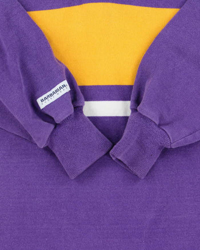 Vintage 1990s Barbarian Rugby Wear Purple Rugby Shirt - M