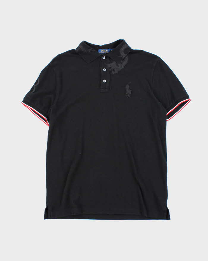 Vintage Polo Ralph Lauren Large Pony Dragon Embroidered Polo Shirt - M