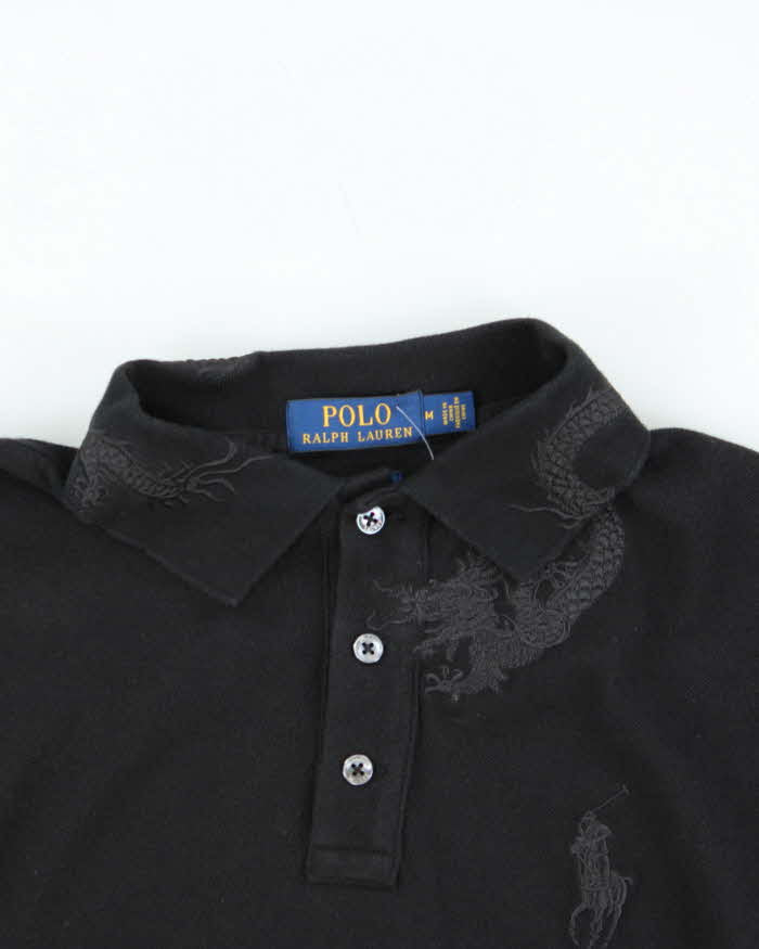 Vintage Polo Ralph Lauren Large Pony Dragon Embroidered Polo Shirt - M