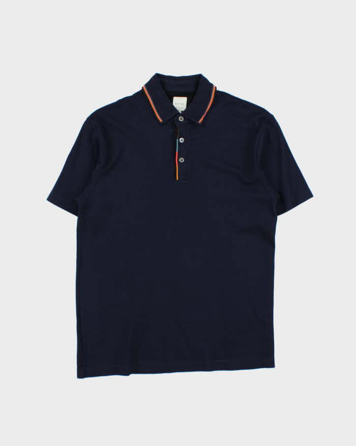 Vintage Paul Smith Classic Colour Detail Short Sleeve Polo Shirt - S