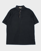 Vintage 00s Burberry Nova Check Trim Short Sleeve Polo Shirt - L