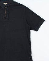 Vintage 00s Burberry Nova Check Trim Short Sleeve Polo Shirt - L