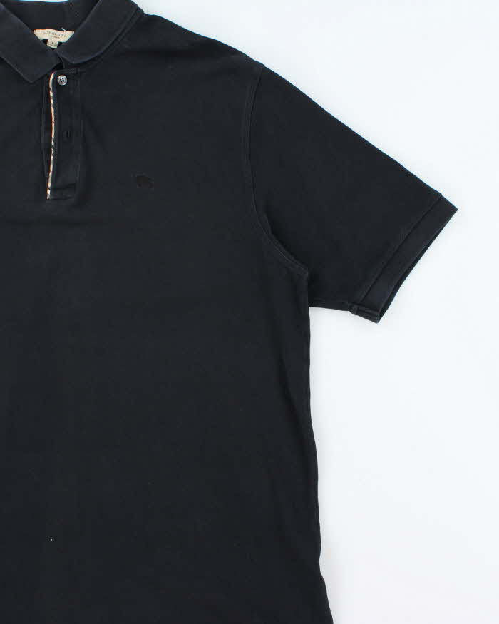 Vintage 00s Burberry Nova Check Trim Short Sleeve Polo Shirt - L