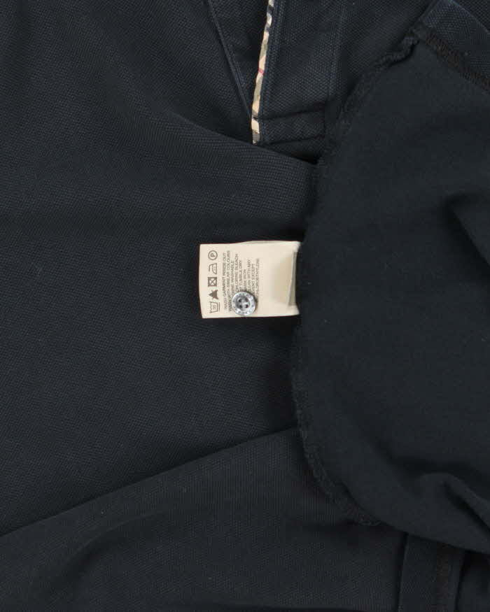 Vintage 00s Burberry Nova Check Trim Short Sleeve Polo Shirt - L