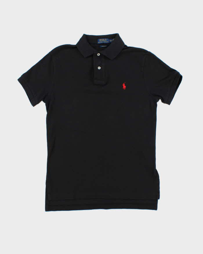 Vintage Polo Ralph Lauren Black Classic Small Pony Polo Shirt - S