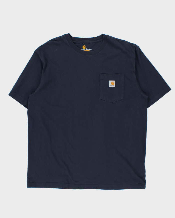 Vintage Carhartt Navy Pocket Relaxed Fit T-Shirt - L