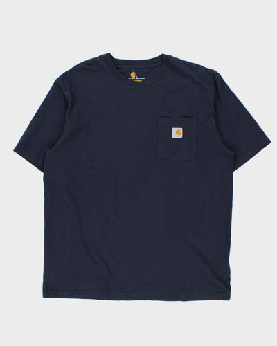 Vintage Carhartt Navy Pocket Relaxed Fit T-Shirt - L