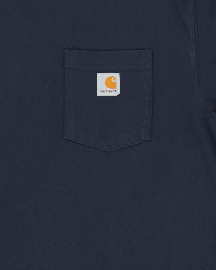 Vintage Carhartt Navy Pocket Relaxed Fit T-Shirt - L