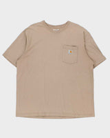 Vintage Carhartt Brown Pocket Loose Fit T-Shirt - XL